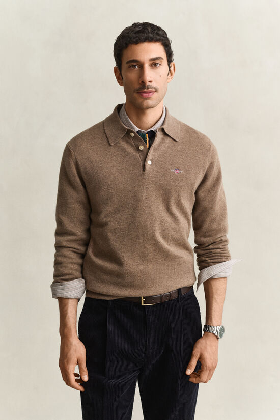 Pull polo en laine d'agneau ultrafine