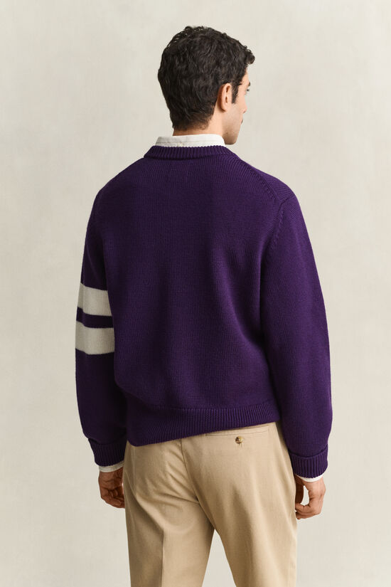 Pull en laine m&eacute;rinos &agrave; rayures