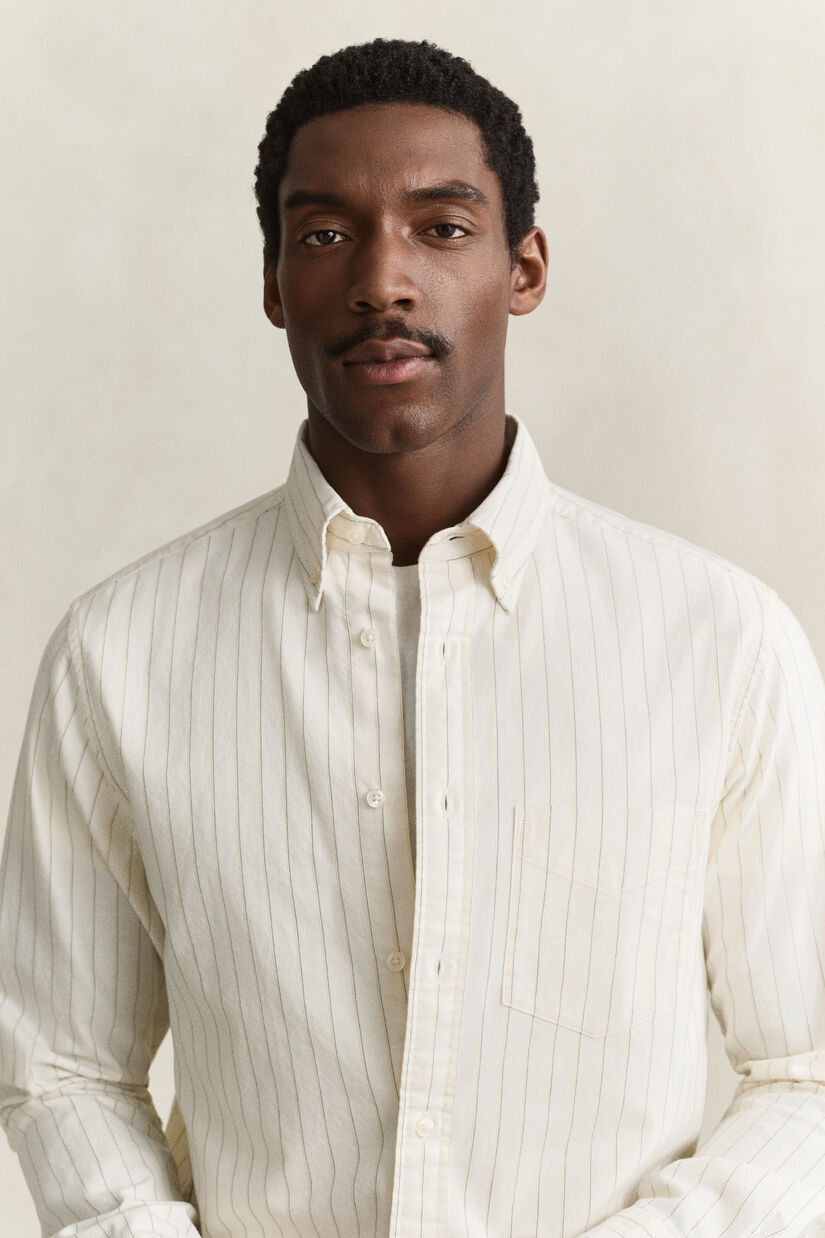 Chemise en coton Oxford &agrave; rayures Archive