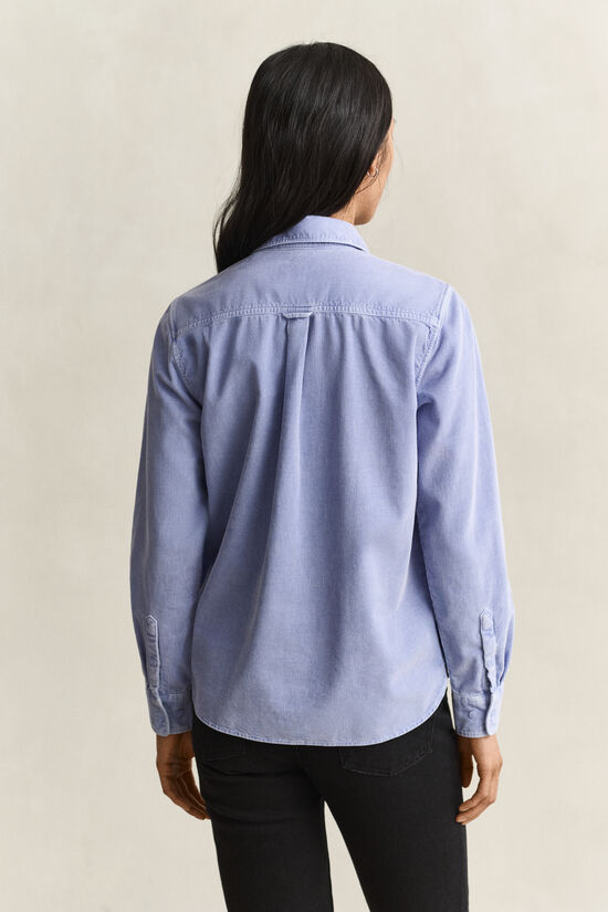 Chemise regular en velours c&ocirc;tel&eacute;