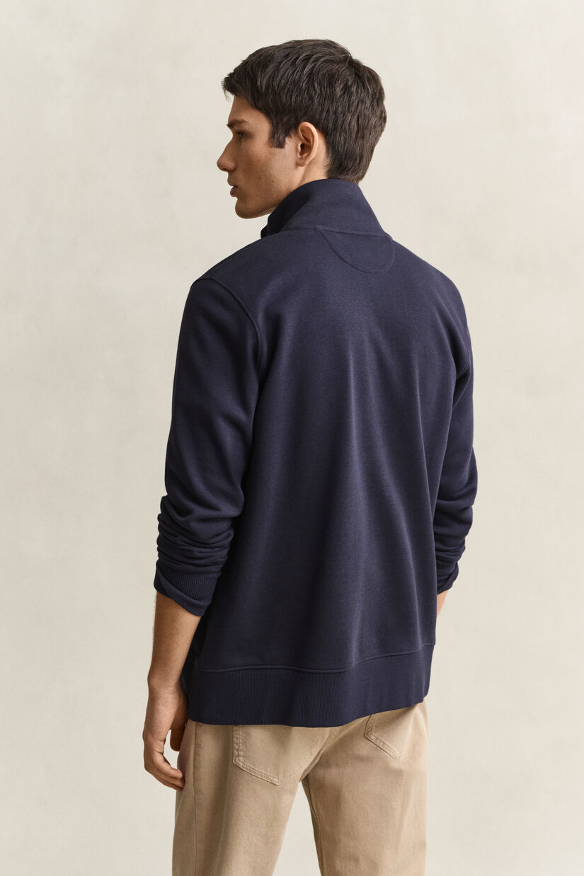 Sweat-shirt zipp&eacute; avec &eacute;cusson