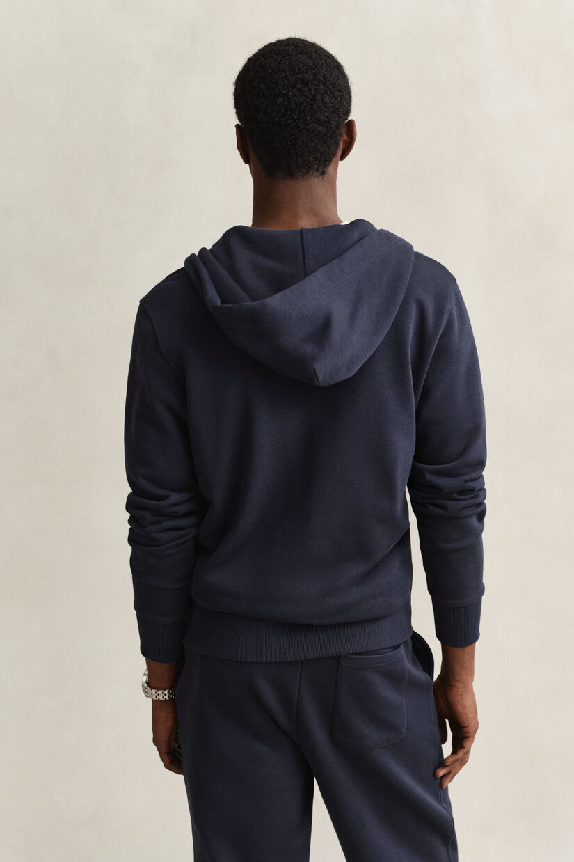 Sweat &agrave; capuche zipp&eacute; avec &eacute;cusson