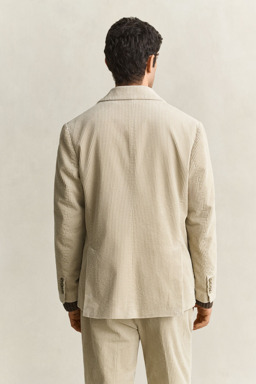 Veste de costume en velours c&ocirc;tel&eacute;
