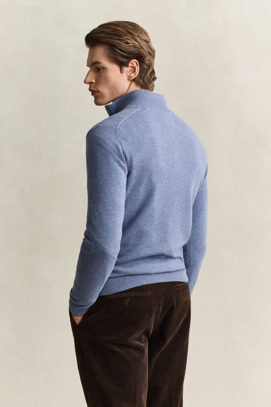 Pull &agrave; demi-zip en laine d&rsquo;agneau