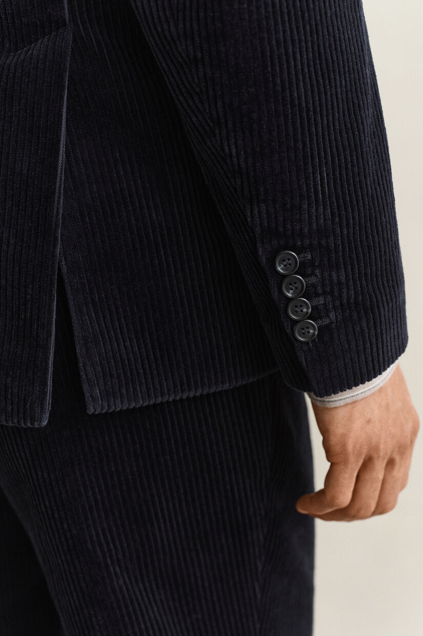 Veste de costume en velours c&ocirc;tel&eacute;