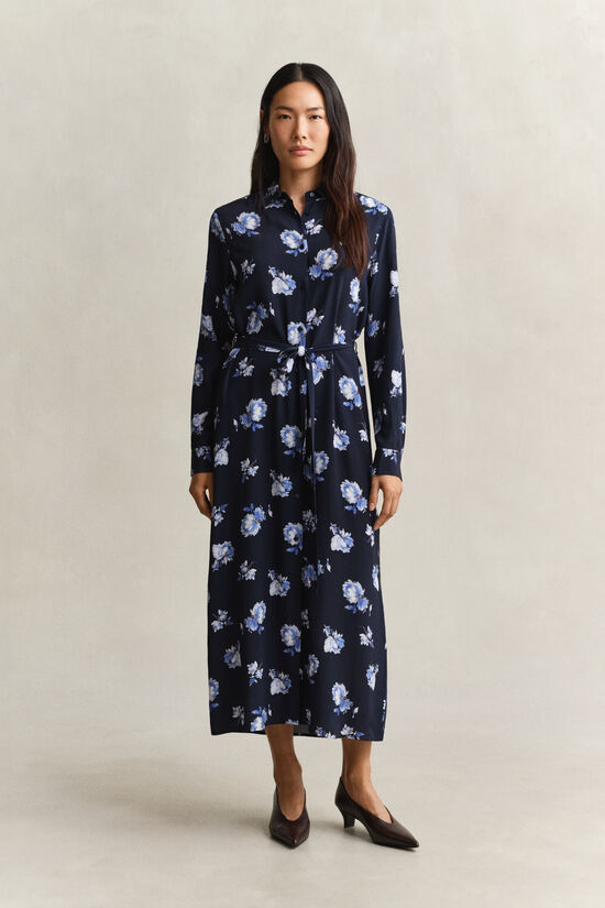 Robe-chemise &agrave; imprim&eacute; floral