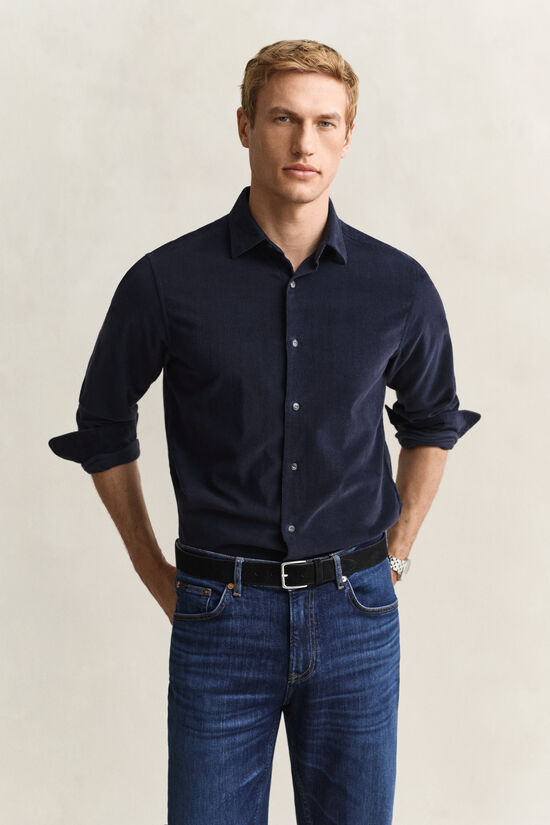 Chemise en velours c&ocirc;tel&eacute;