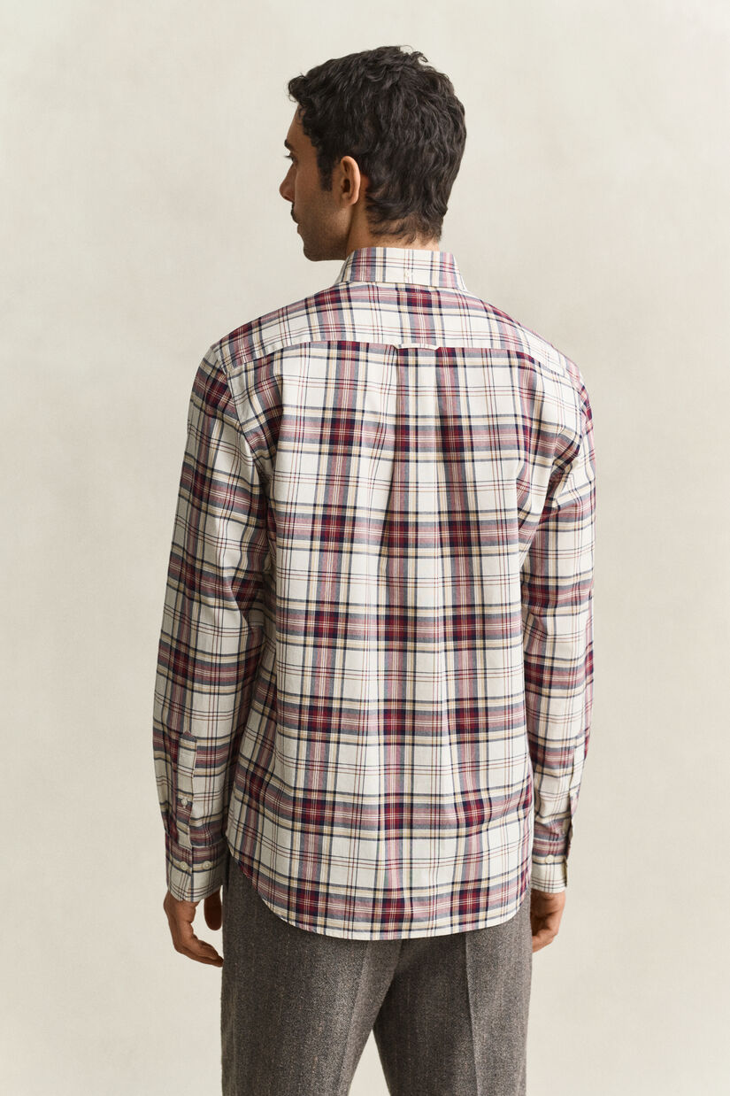 Chemise en popeline &agrave; carreaux