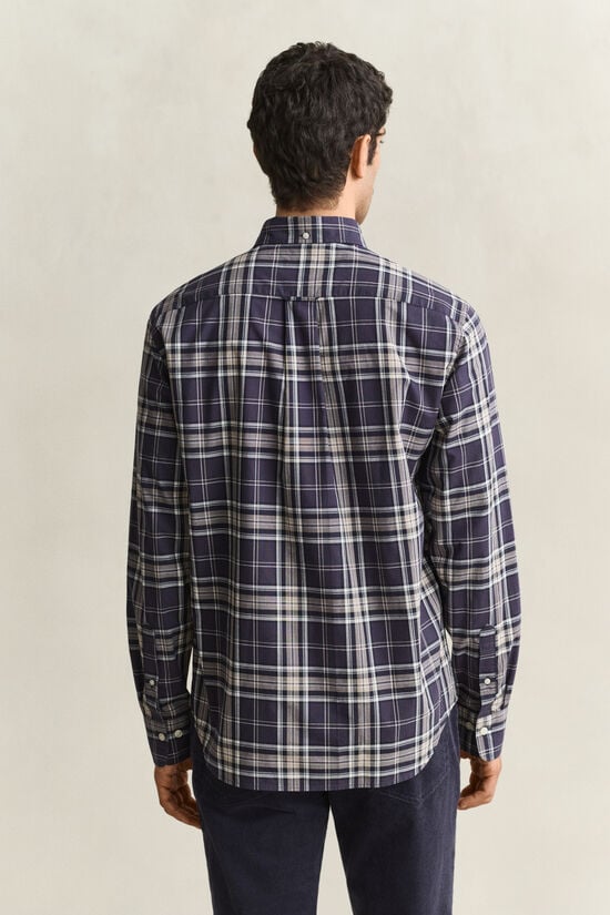 Chemise en popeline &agrave; carreaux