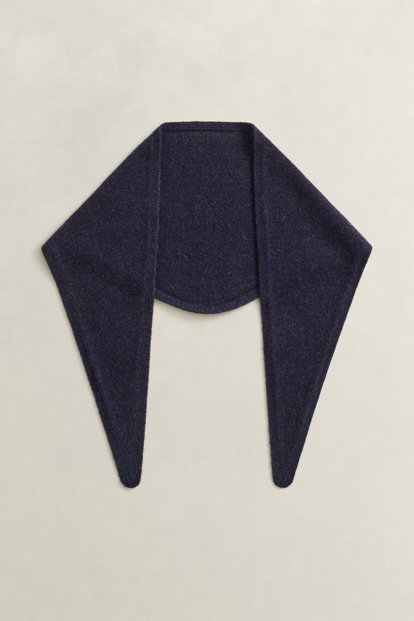 Foulard triangulaire en laine et cachemire