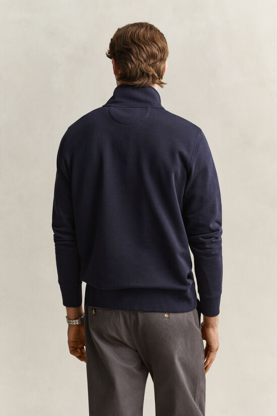Sweat-shirt &agrave; demi-zip avec &eacute;cusson