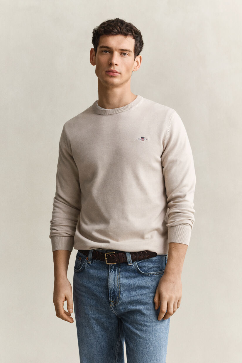Pull col rond en coton