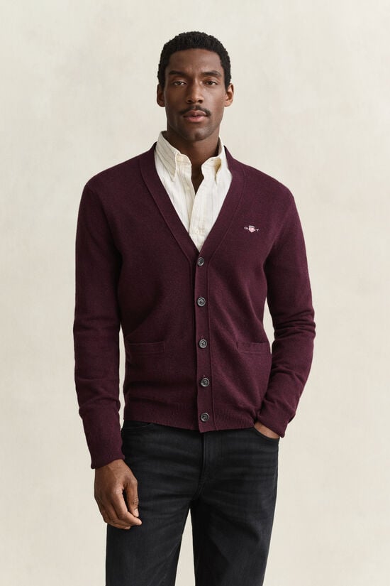 Cardigan col V en laine d&rsquo;agneau
