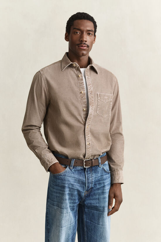 Chemise en velours c&ocirc;tel&eacute;
