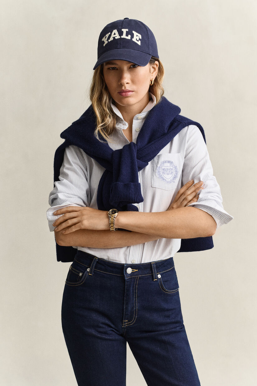Chemise en coton Oxford &agrave; rayures Gant x Yale