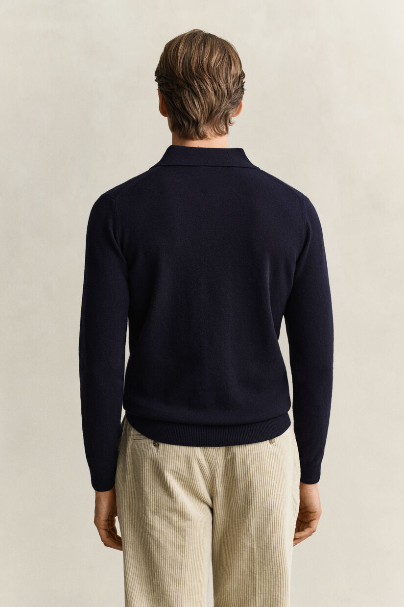 Pull polo en laine d'agneau ultrafine