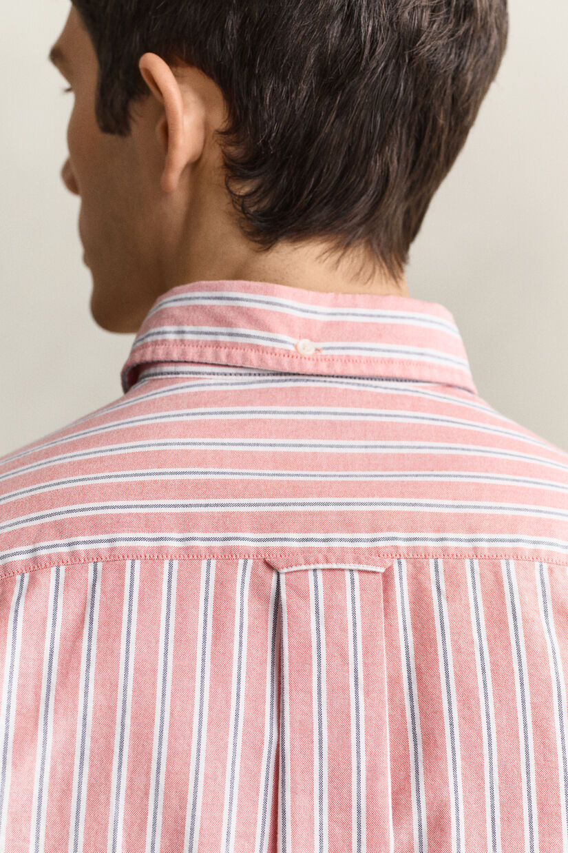 Chemise en coton Oxford classique &agrave; rayures