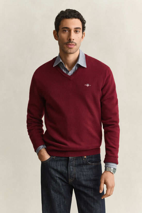 Pull col V en laine d&rsquo;agneau