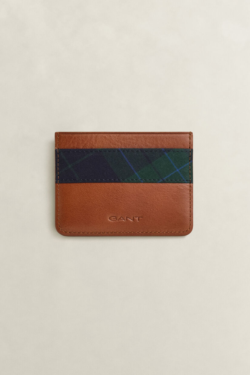 Coffret cadeau ceinture et porte-cartes &agrave; carreaux