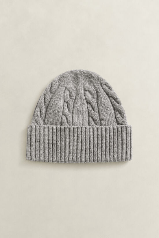 Bonnet en laine d&rsquo;agneau &agrave; torsades