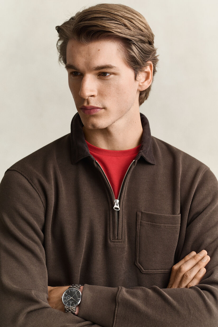 Polo Rugger &agrave; demi-zip
