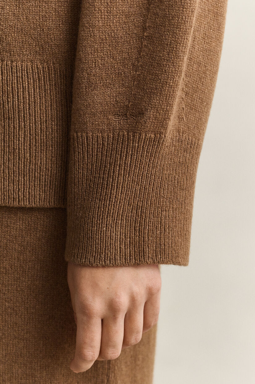 Sweat &agrave; capuche en laine et cachemire