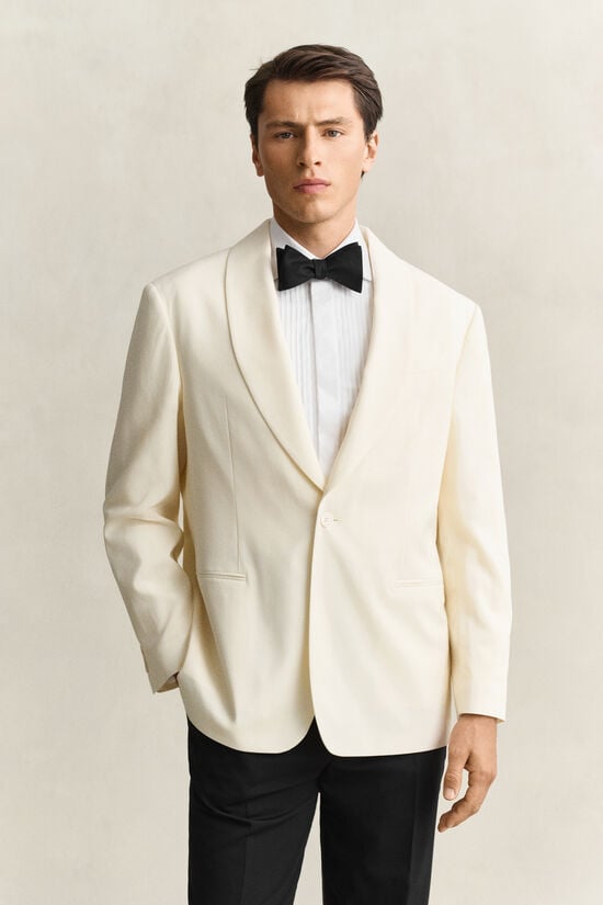 Veste de soir&eacute;e avec col ch&acirc;le