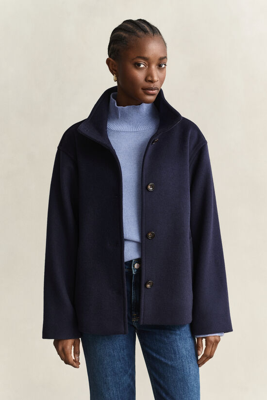 Veste en laine m&eacute;lang&eacute;e