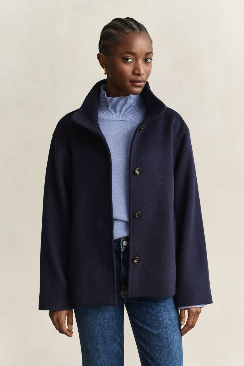 Veste en laine m&eacute;lang&eacute;e