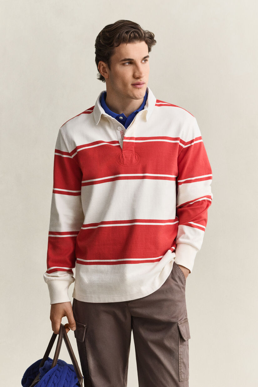 Polo Rugger &agrave; rayures