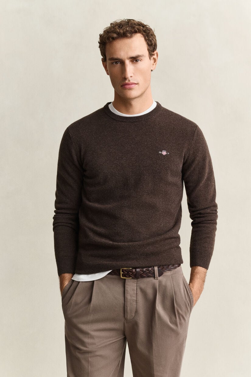 Pull col rond en laine d&rsquo;agneau