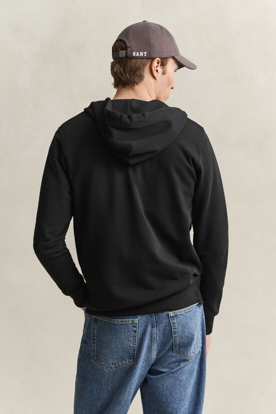Sweat &agrave; capuche zipp&eacute; avec &eacute;cusson