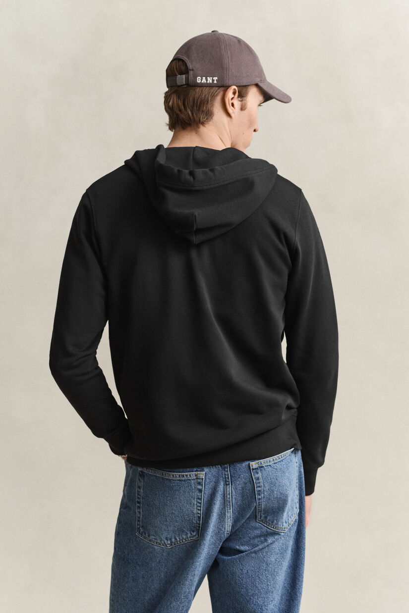 Sweat &agrave; capuche zipp&eacute; avec &eacute;cusson