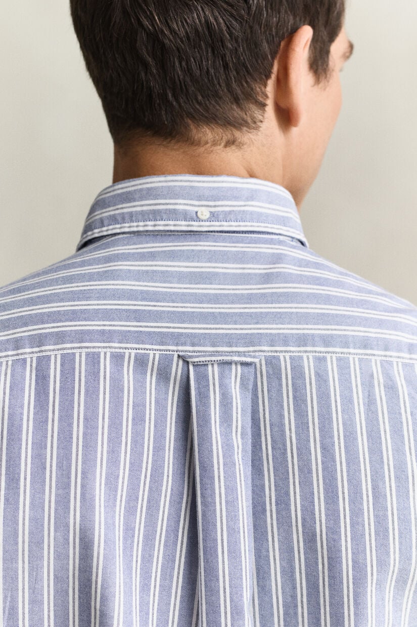 Chemise en coton Oxford classique &agrave; rayures
