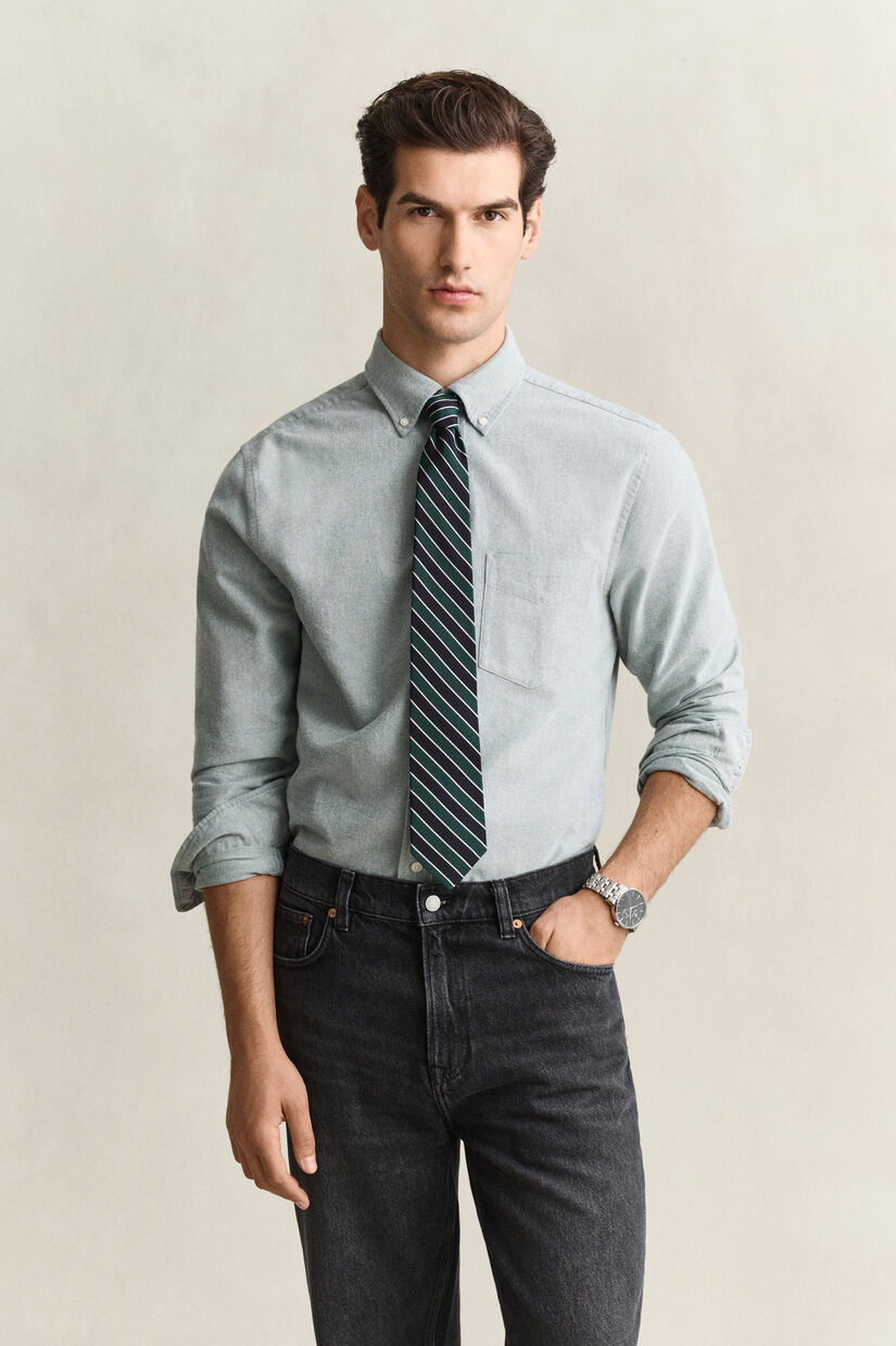 Chemise en coton Oxford bross&eacute;