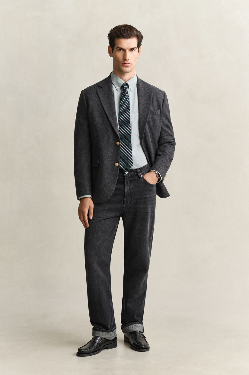Chemise en coton Oxford bross&eacute;
