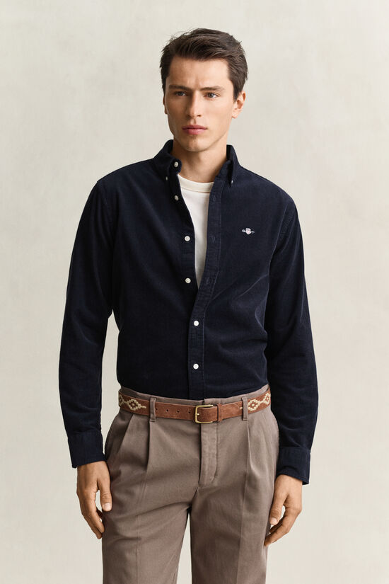 Chemise en velours c&ocirc;tel&eacute;