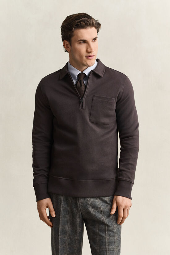 Sweat-shirt &agrave; demi-zip
