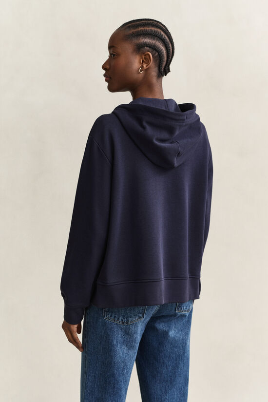 Sweat &agrave; capuche zipp&eacute; avec &eacute;cusson