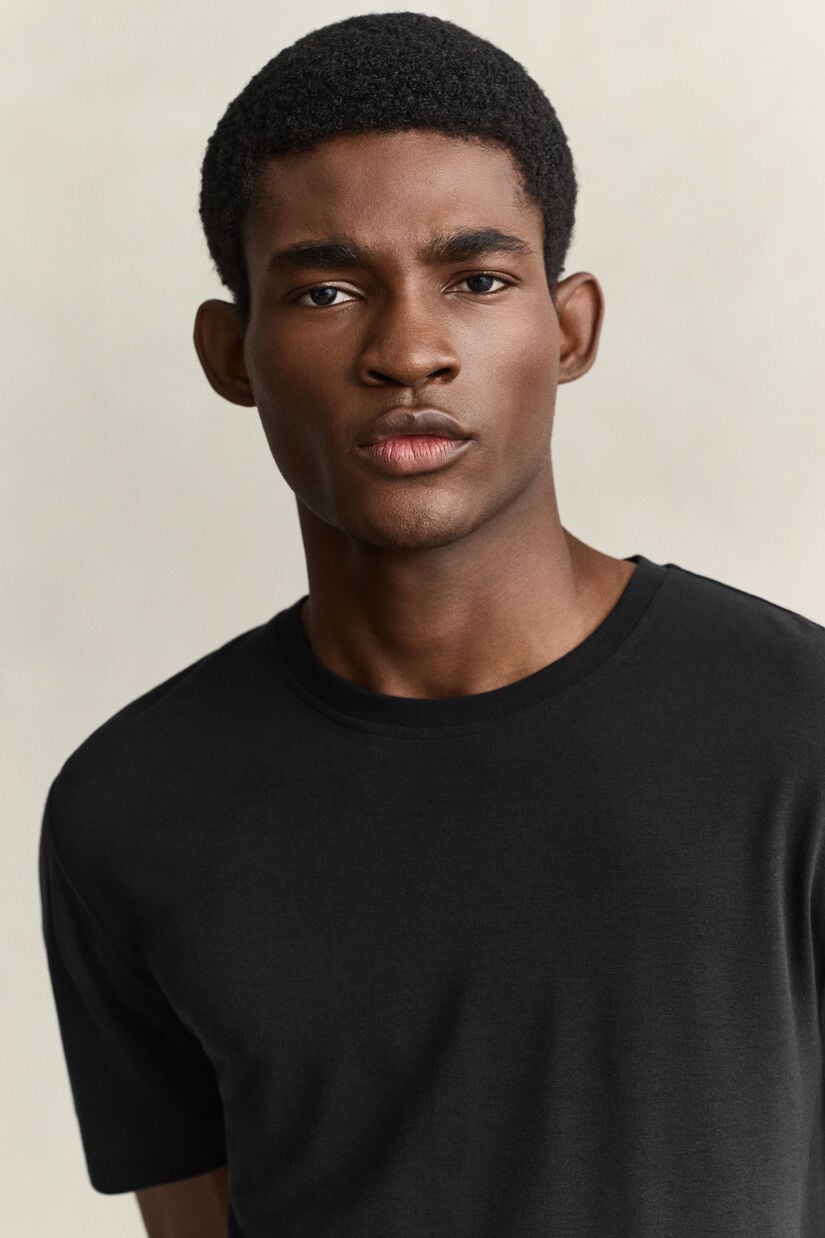 T-shirt en laine m&eacute;lang&eacute;e