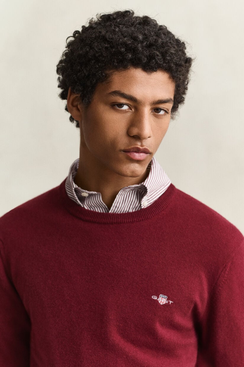 Pull col rond en laine d&rsquo;agneau