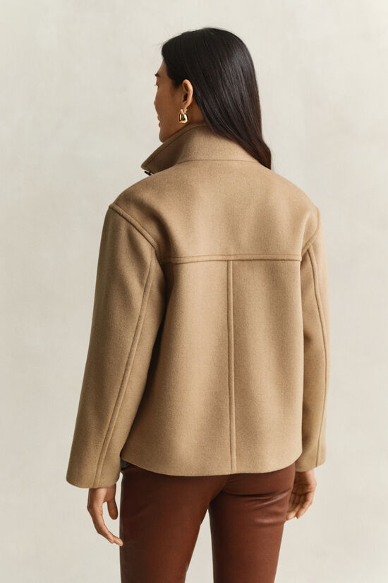 Veste en laine m&eacute;lang&eacute;e