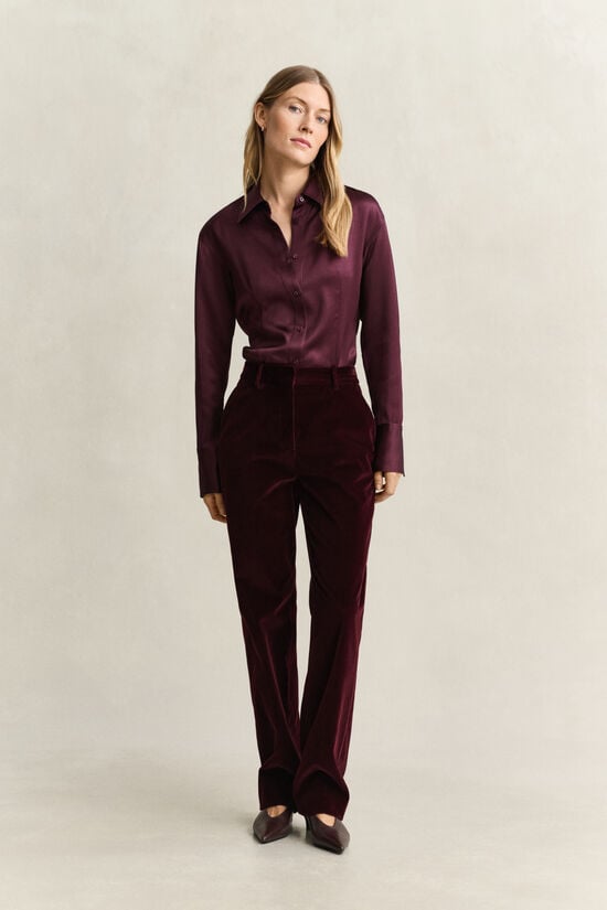 Pantalon habill&eacute; en velours