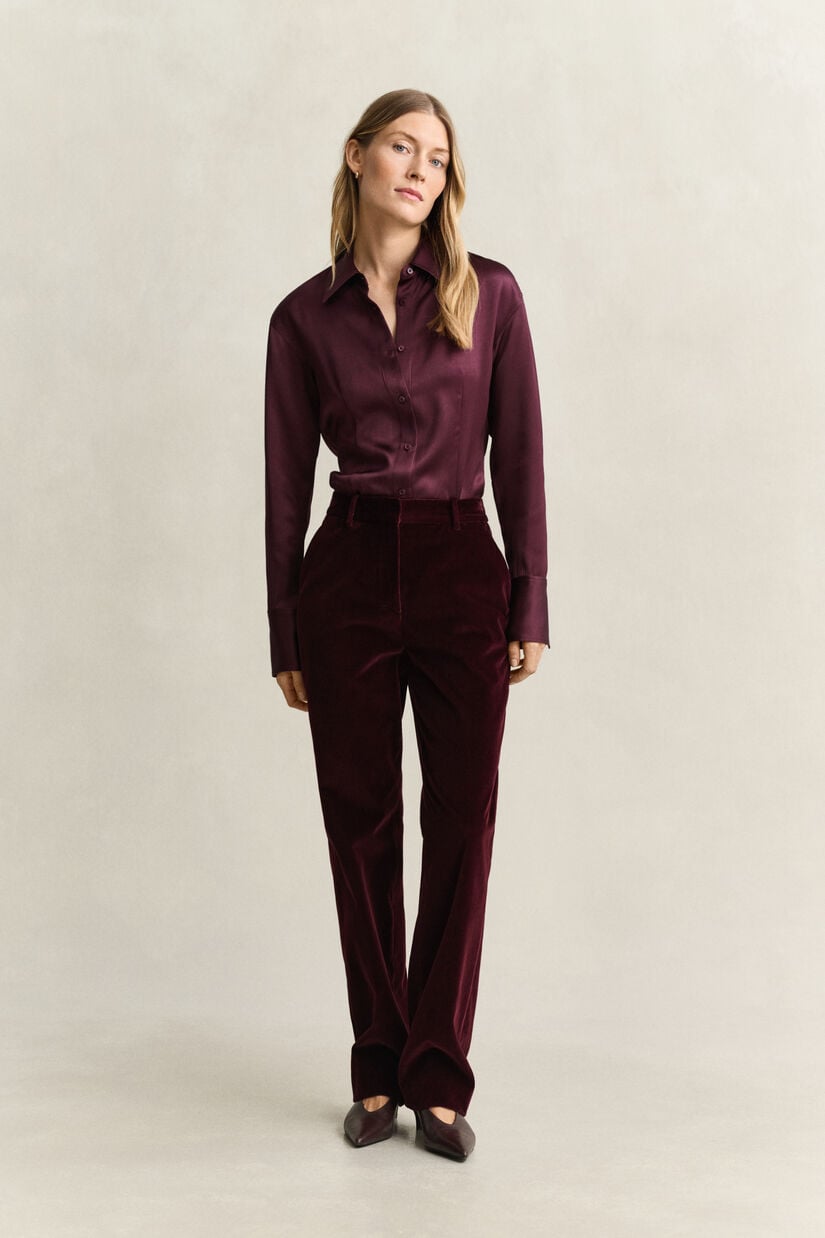 Pantalon habill&eacute; en velours