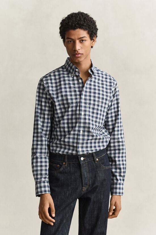 Chemise en popeline &agrave; carreaux