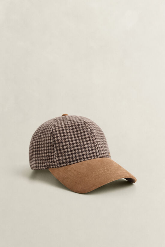 Casquette en laine &agrave; carreaux