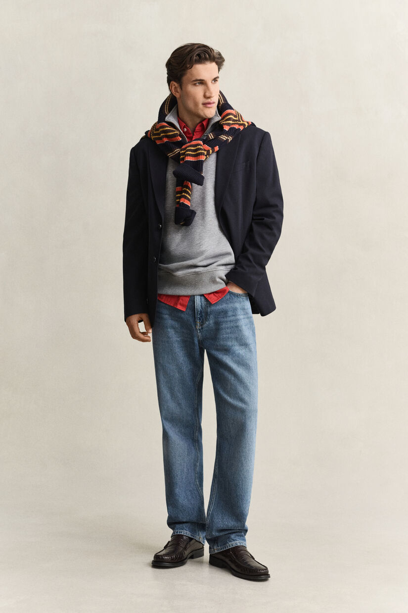 Sweat-shirt &agrave; demi-zip avec &eacute;cusson