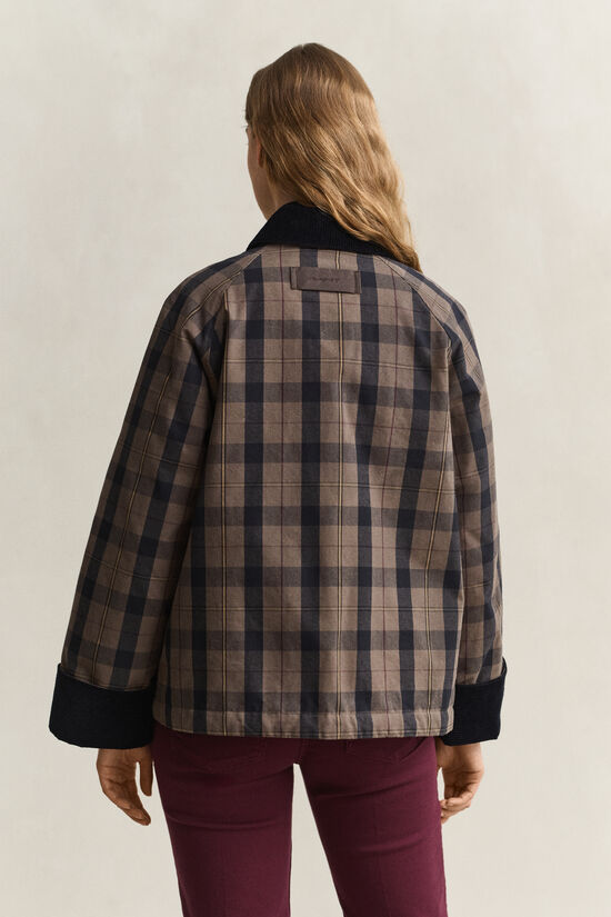 Veste cir&eacute;e &agrave; carreaux