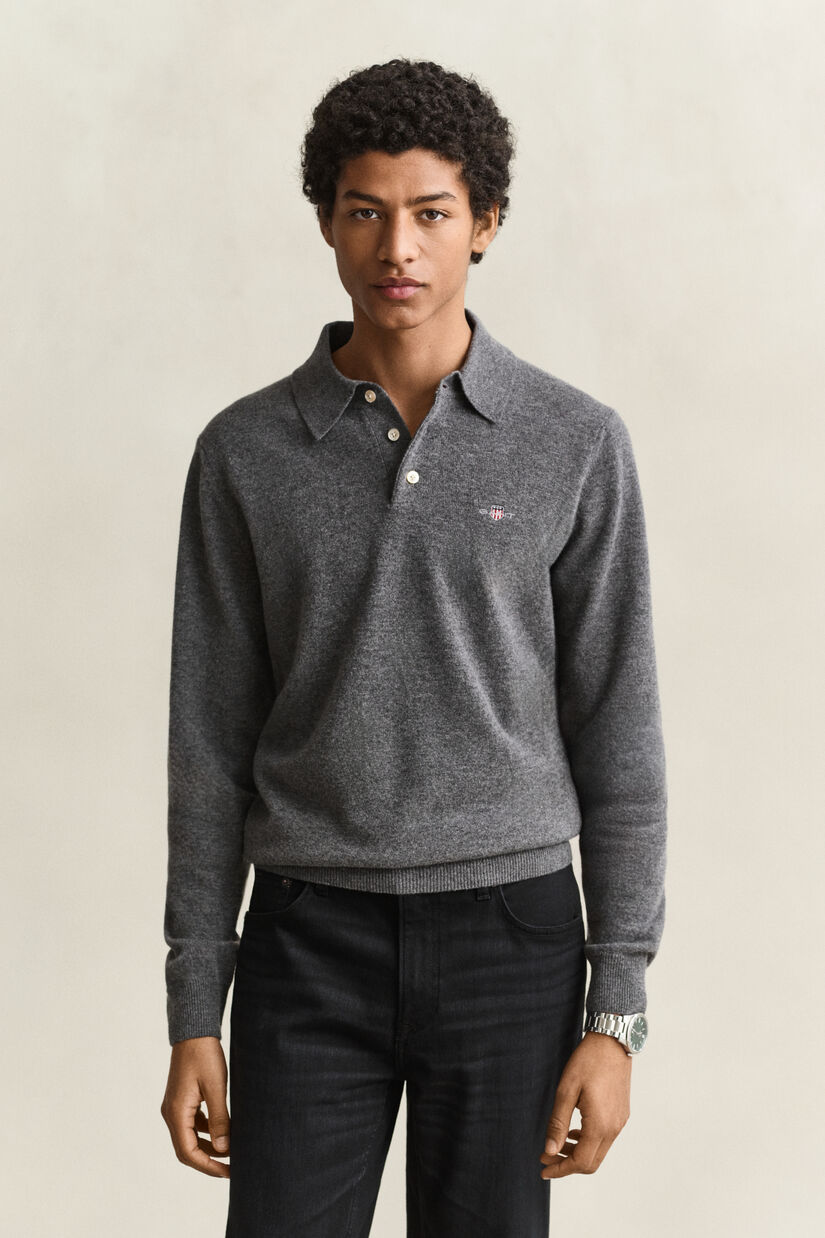 Pull polo en laine d'agneau ultrafine