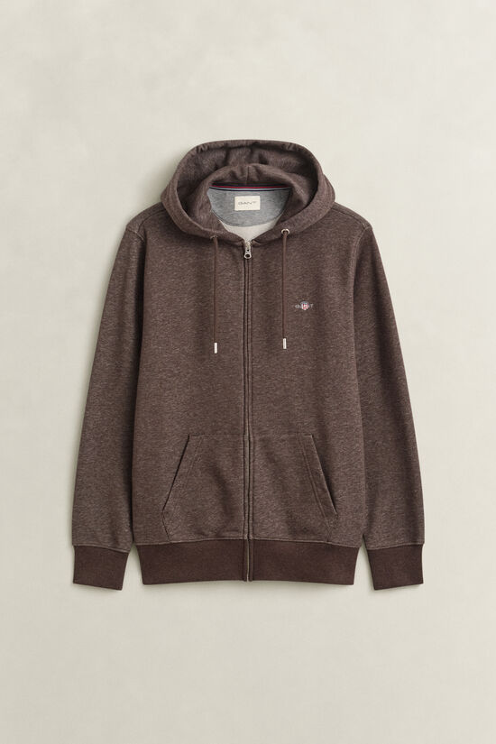 Sweat &agrave; capuche zipp&eacute; avec &eacute;cusson